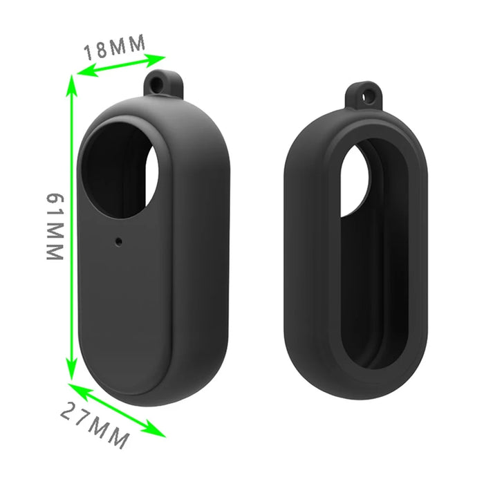 AI65 Shockproof Soft Silicone Case Camera Protective Sleeve Cover for Insta360 GO 2 Camera - Black - 3