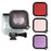 AI19 3Pcs/Set Red Pink Purple Lens Filters for Insta360 One R Waterproof Diving Case - 1
