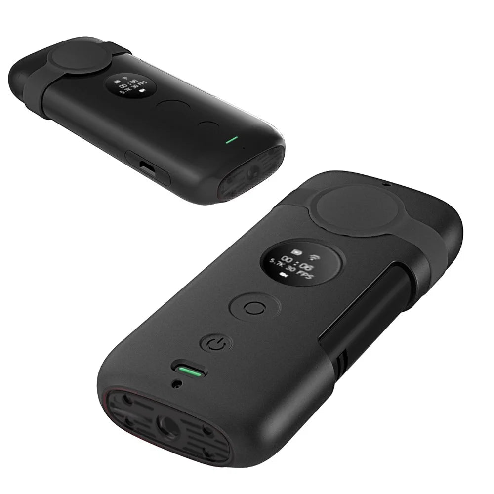 AI03 Flexible Silicone Anti-scratch Camera Sleeve Cover + Lens Protection Cover for Insta360 ONE X Panorama Camera - Black - 4