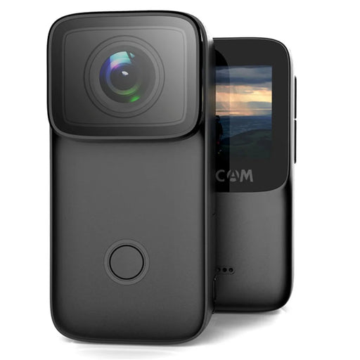 SJCAM C200 1.28 inch IPS Screen Digital Camera Mini Waterproof Action Camera Diving Aerial Riding Recorder 4K Night Vision Outdoor HD Anti-Shake Camera for Photography - Black - 1