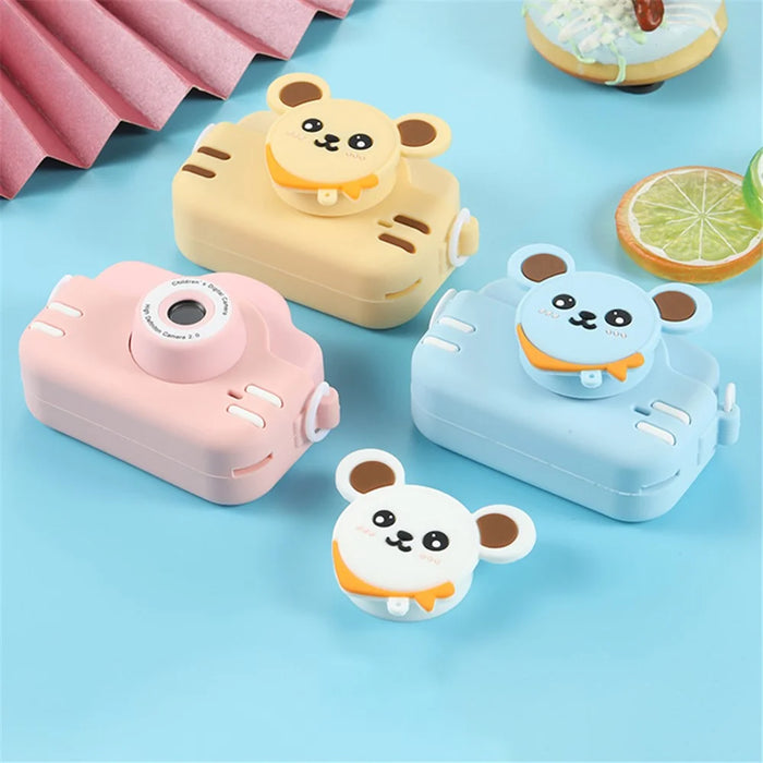 A3X 2.0" IPS Screen 1080P Mini Digital Camera Cartoon Dual Lens Camera Early Education Toy Birthday Gift - Blue - 6