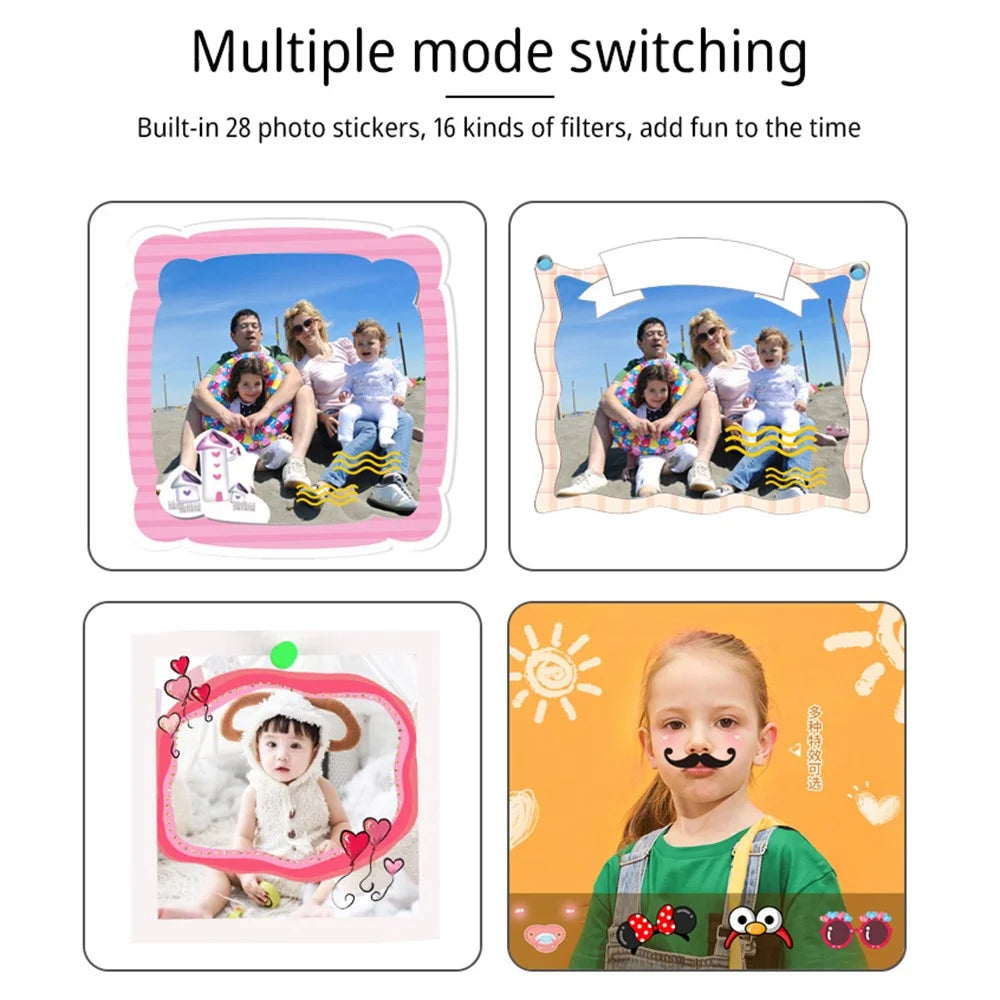 X2 Kid's Camera 1080P Children Video Camera Dual Cam Design Camera Toy Supporting 32GB Memory Card - Blue - 7