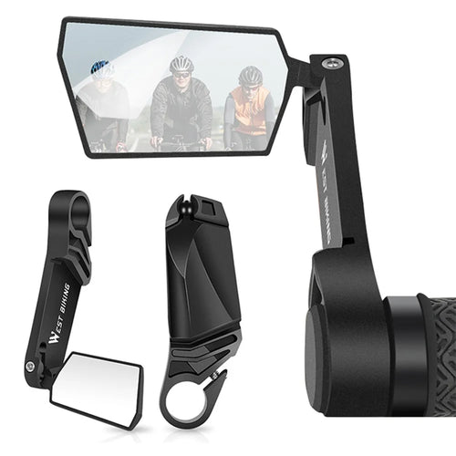 WEST BIKING YP0720037 2Pcs Bike Rearview Mirror 360 Degree Rotation Handlebar Folding Mirror - 1