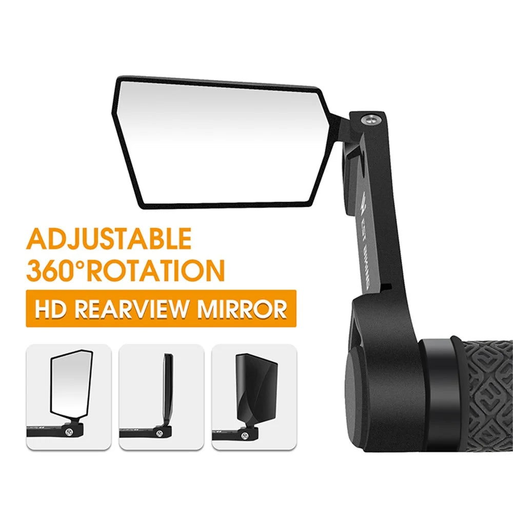 WEST BIKING YP0720037 2Pcs Bike Rearview Mirror 360 Degree Rotation Handlebar Folding Mirror - 2