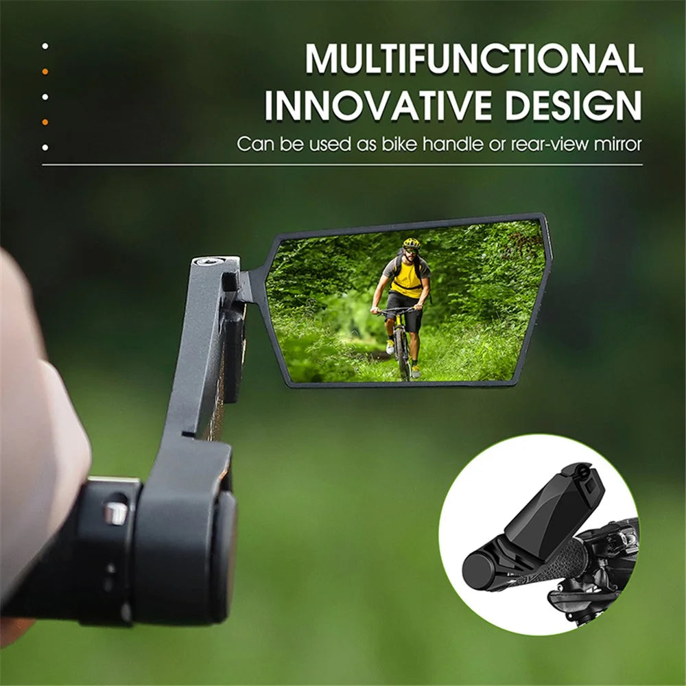 WEST BIKING YP0720037 2Pcs Bike Rearview Mirror 360 Degree Rotation Handlebar Folding Mirror - 6