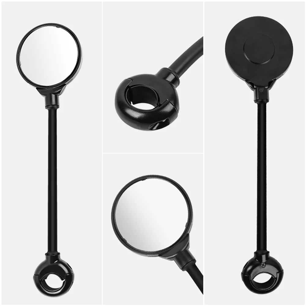 WEST BIKING YP0720038 1 Piece Bike Mirror Handlebar Rearview Mirror Adjustable Handlebar Mount Long Arm Acrylic Convex Mirror - 5