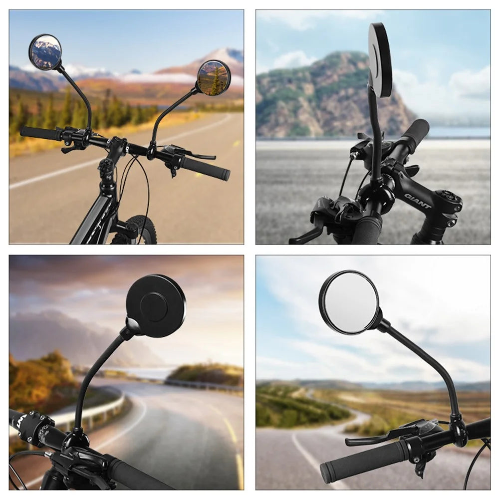 WEST BIKING YP0720038 1 Piece Bike Mirror Handlebar Rearview Mirror Adjustable Handlebar Mount Long Arm Acrylic Convex Mirror - 6