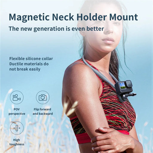 TELESIN TE-HNB-001 Action Camera Neck Mount Magnetic Mount for GoPro Hero 9 / 10 / 11 / 8 / 7 Insta360 GO 2 - 2