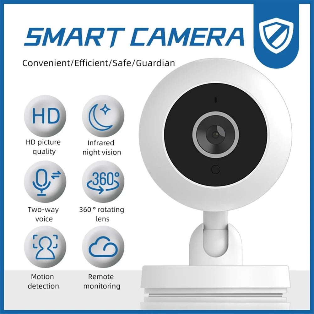 IP01 Wireless Security Camera HD WiFi Outdoor Indoor Camera with PIR Motion Detection, Night Vision, Two Way Audio for Home Surveillance Pet Baby Monitoring - 4