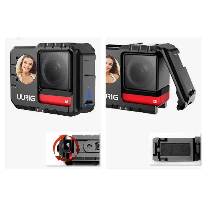 UURIG 360 CC-ONE RS Camera Protective Cage Hard Aluminum Alloy Expansion Camera Frame Kit - 4