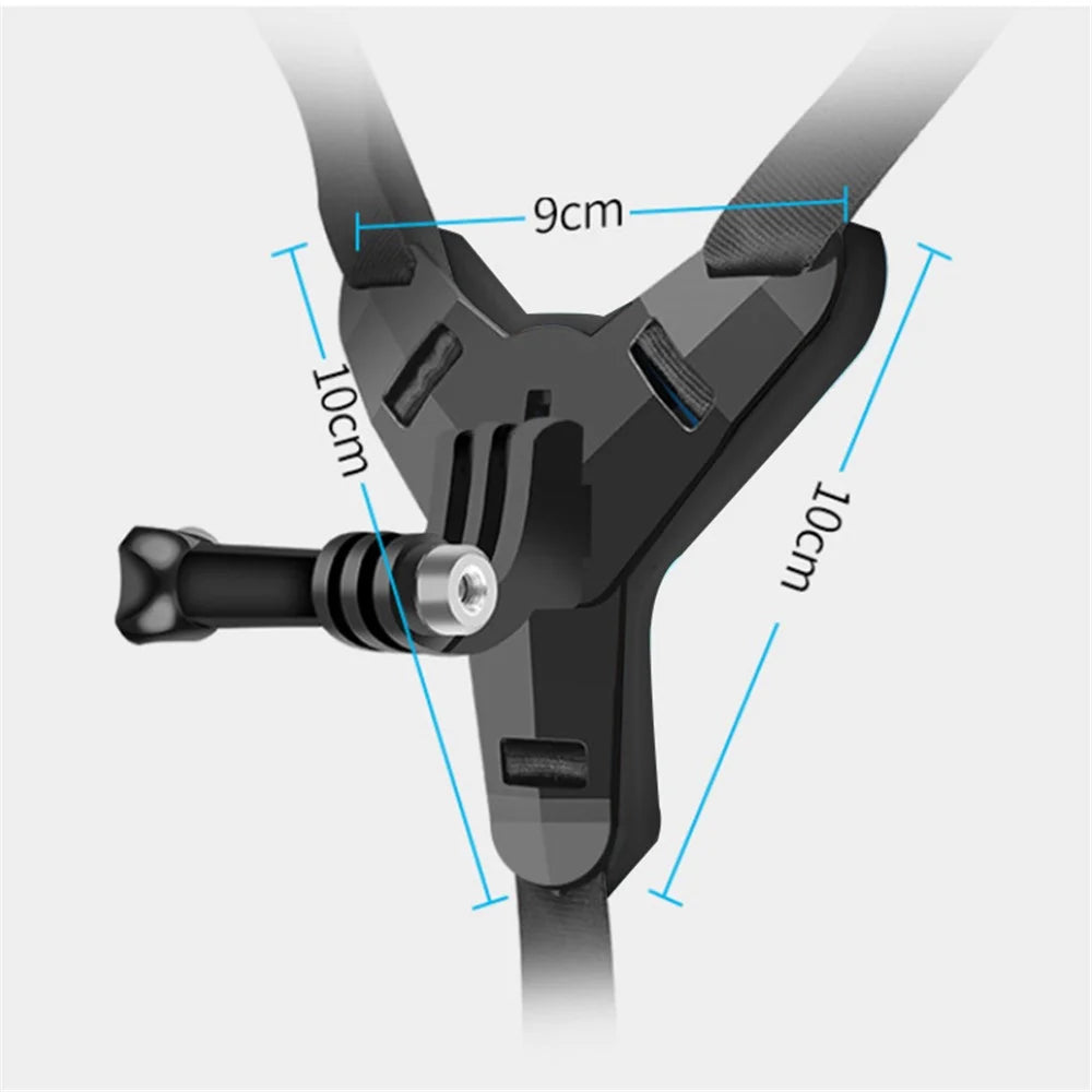 CSSJ22-106J Universal Full Face Motorcycle Helmet Chin Mount Jaw Holder Strap with Screw for GoPro Hero 7/6/5/4/3/SJCAM/DJI Osmo Action - 6
