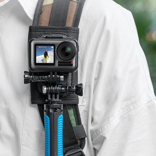 TELESIN GP-MTB-T02-BK For GoPro/DJI Osmo Action Backpack Shoulder Strap Sport Camera Bracket Mount Stand - Black - 2
