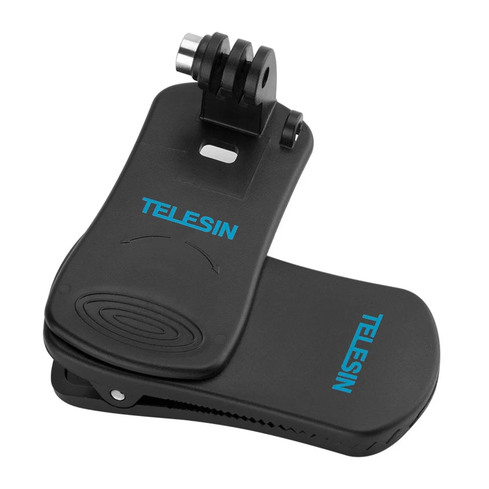 TELESIN GP-JFM-003 For DJI Osmo Pocket/Action 360 Degrees Rotation Camera Backpack Clip Clamp Mount Stand - 3