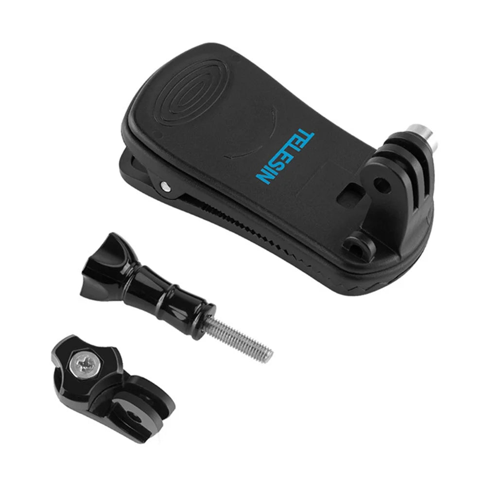 TELESIN GP-JFM-003 For DJI Osmo Pocket/Action 360 Degrees Rotation Camera Backpack Clip Clamp Mount Stand - 7