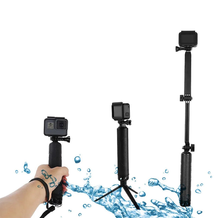 TELESIN GP-MFW-300 For GoPro Action Camera Waterproof Selfie Stick Tripod Stand Floating 3-Way Grip Arm Monopod - 3