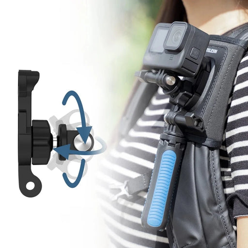 TELESIN TE-ZJZ-001 For GoPro Hero/DJI Action 2 Backpack Shoulder Strap Action Camera Bracket Mount Stand - 2