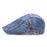 Retro Casual Denim Cap Men Women Adjustable Breathable Washed Cap Beret Hat - Diagonal Stripe Dark Blue - 2