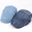 Retro Casual Denim Cap Men Women Adjustable Breathable Washed Cap Beret Hat - Diagonal Stripe Dark Blue - 5