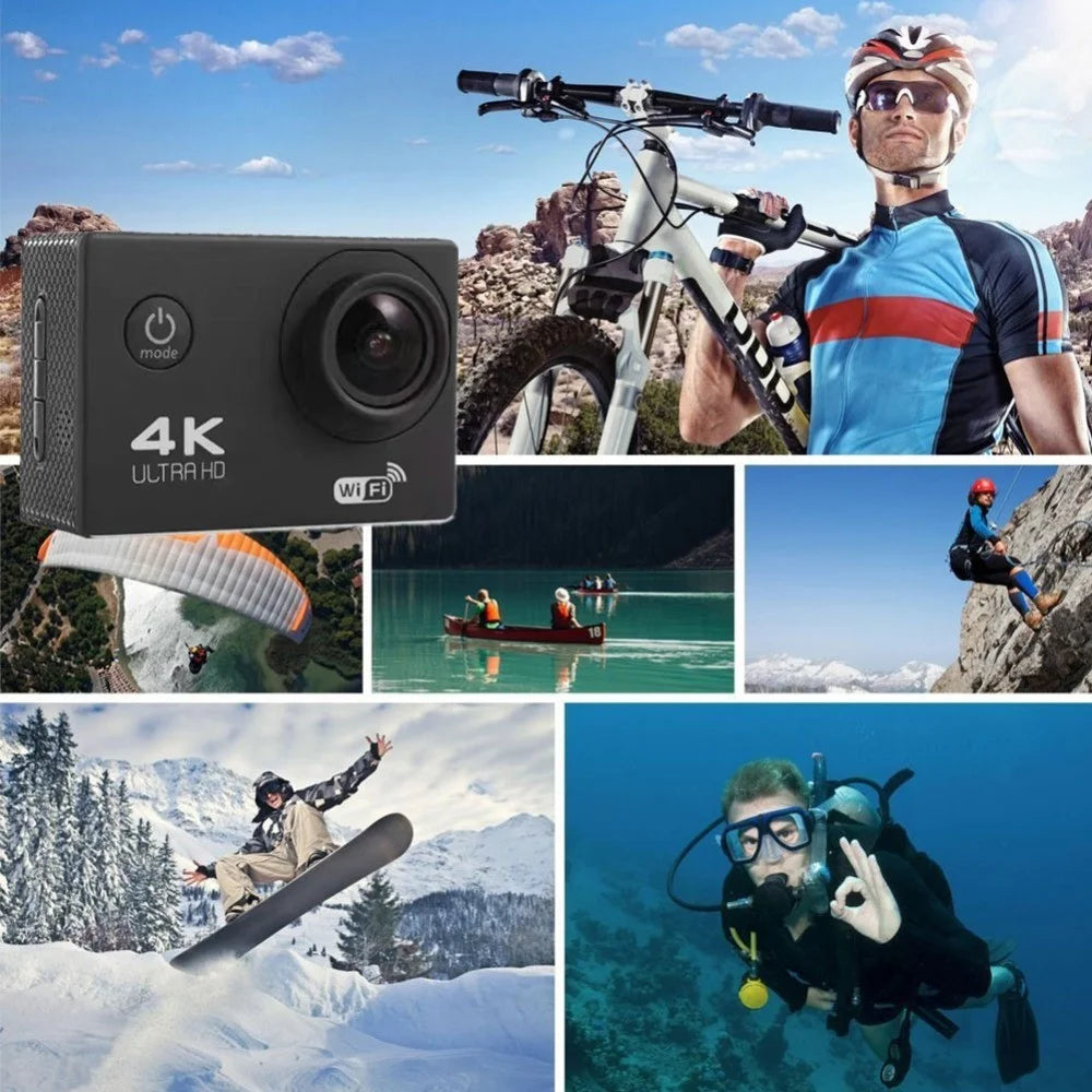 SJ4000 SD3H-2 4K 30FPS WiFi Action Camera Ultra HD Extreme Sports DV Camera with Waterproof Case - Black - 6