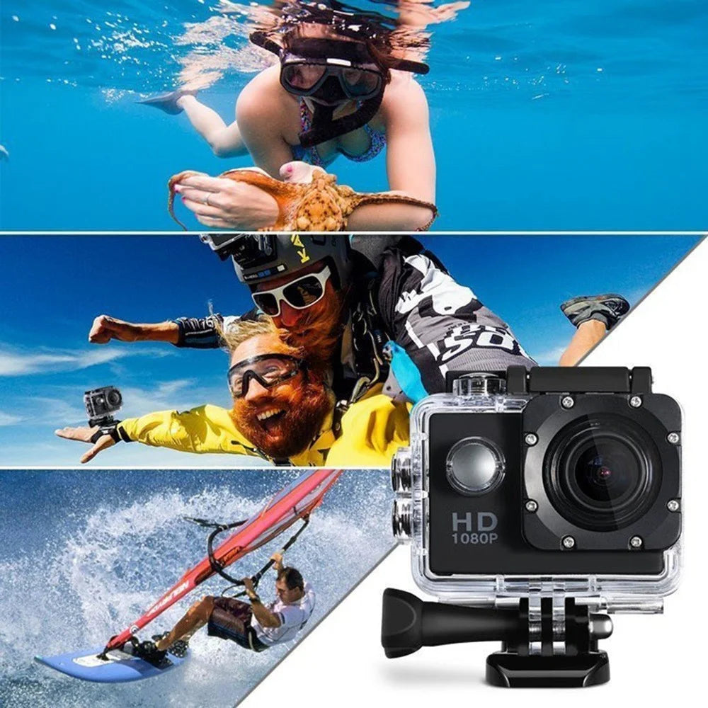 X6000-11 Mini Action Camera 2.0" LCD Screen 1080P Camera Multifunctional Waterproof Riding Recorder for Outdoor Photography - Black - 6
