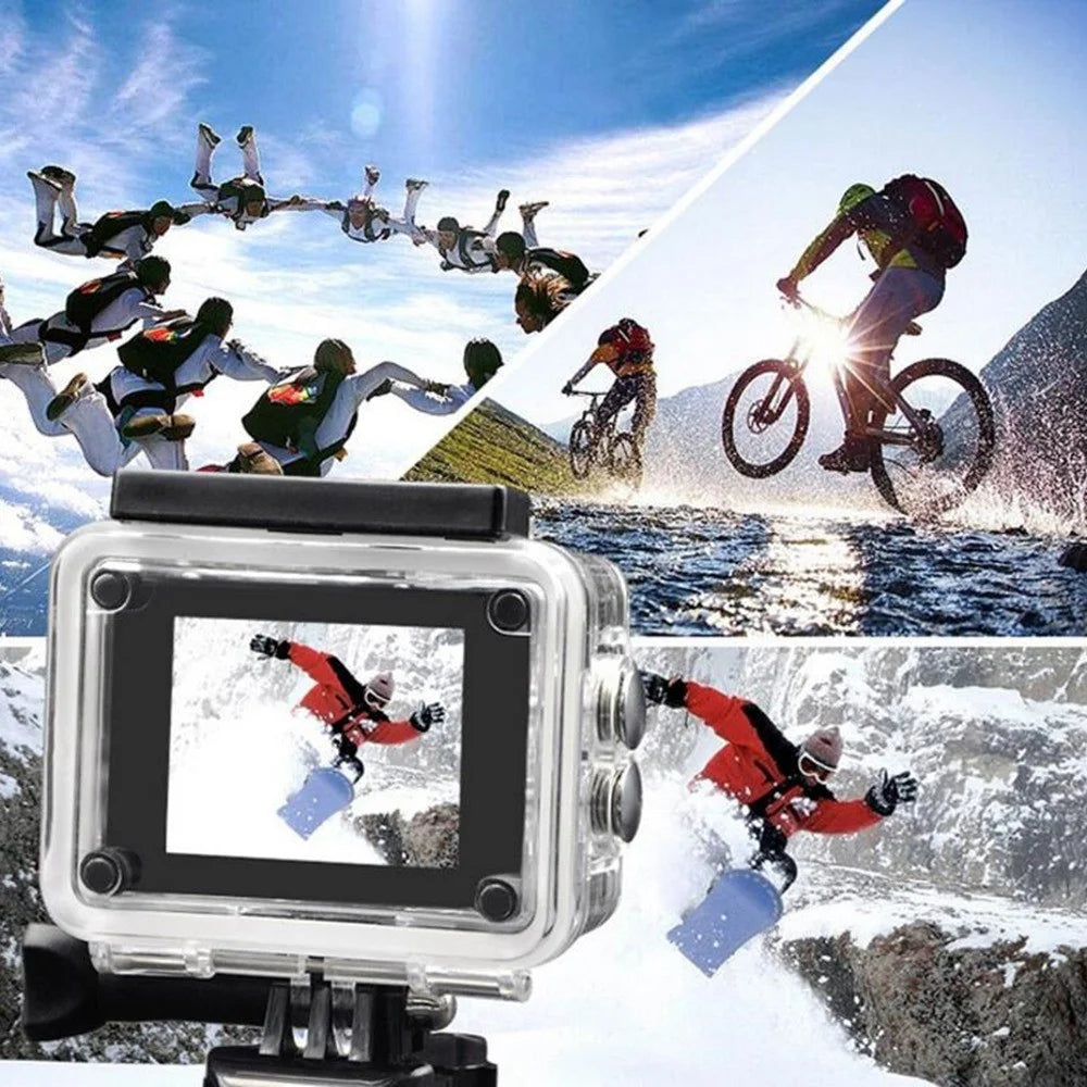 X6000-11 Mini Action Camera 2.0" LCD Screen 1080P Camera Multifunctional Waterproof Riding Recorder for Outdoor Photography - Black - 7