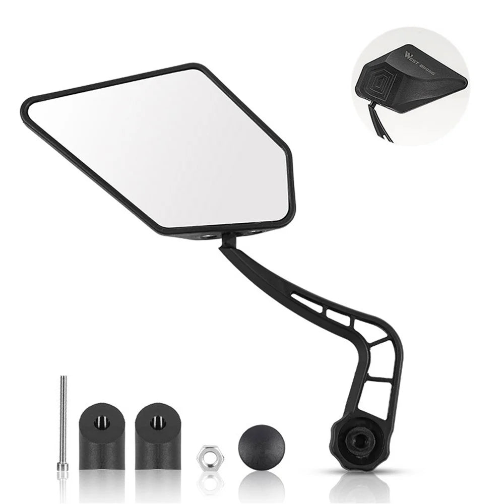WEST BIKING YP07200240 1Pc HD 360 Degree Rotate Handlebar Rearview Mirror Bicycle Rear View Mirror - Left - 1