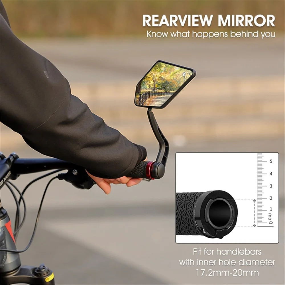 WEST BIKING YP07200240 1Pc HD 360 Degree Rotate Handlebar Rearview Mirror Bicycle Rear View Mirror - Left - 6