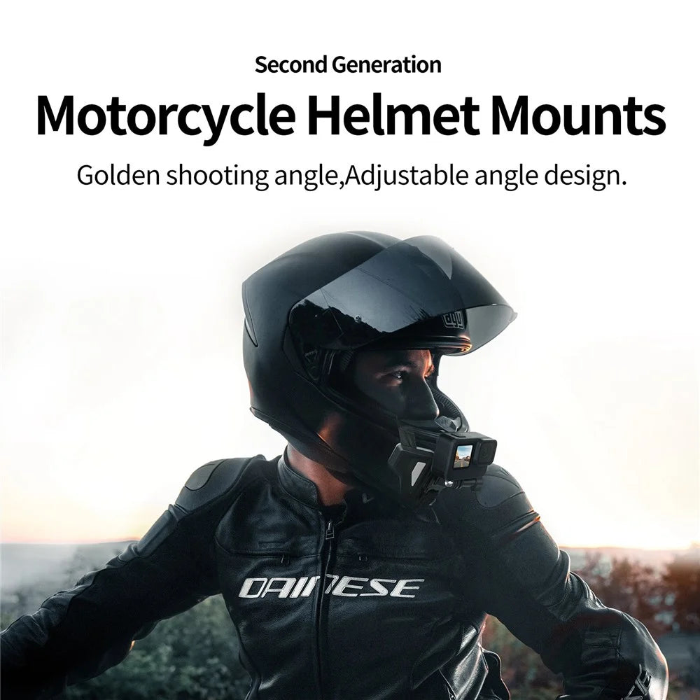 TELESIN GP-HBM-MT2-YH Motorcycle Helmet Chin Strap Shockproof Sports Camera Mount for Cycling Shooting Photography - 3