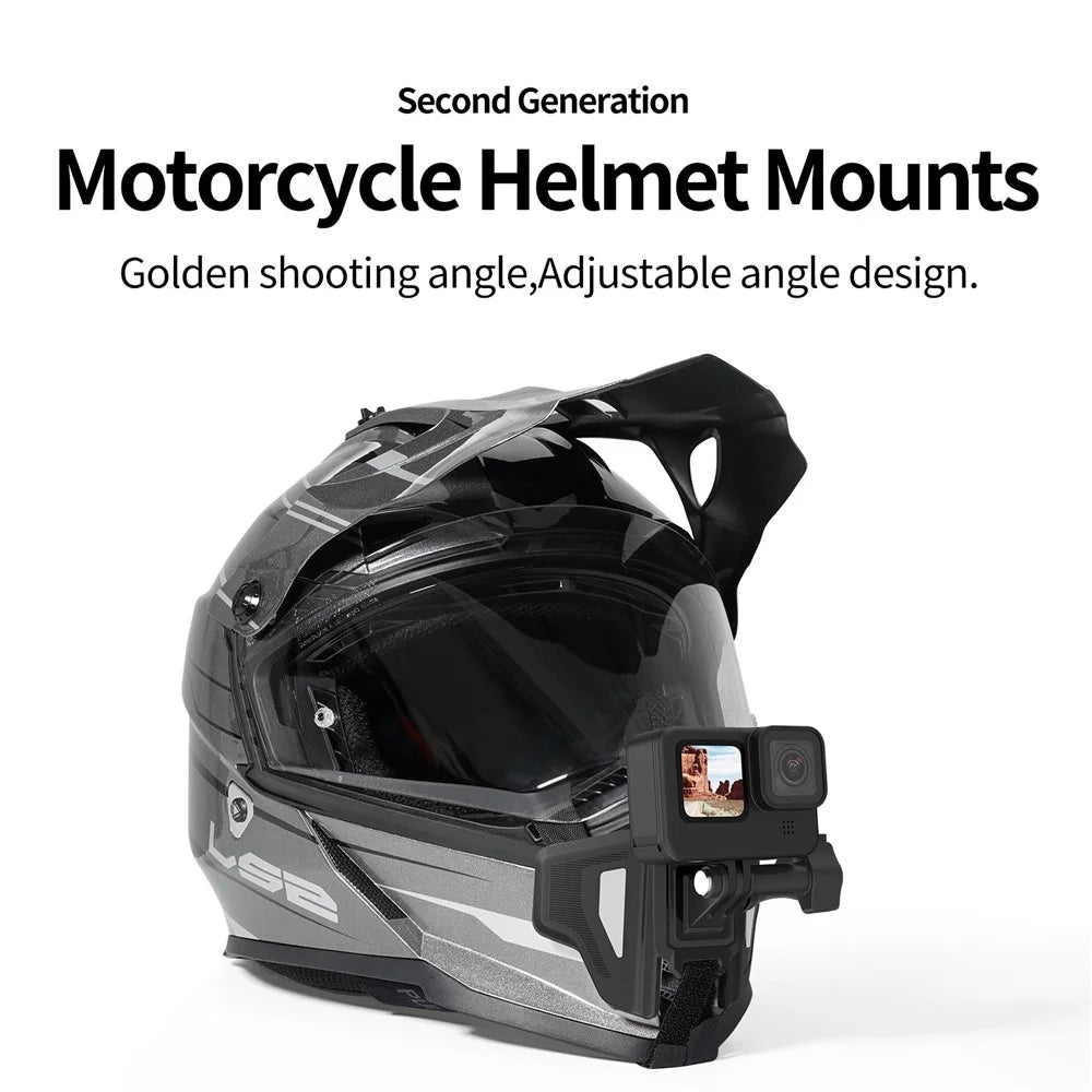 TELESIN GP-HBM-MT2-YH Motorcycle Helmet Chin Strap Shockproof Sports Camera Mount for Cycling Shooting Photography - 4