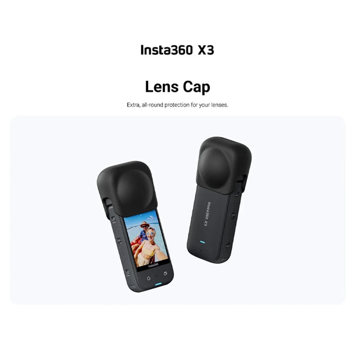 Anti-scratch Lens Cover for Insta360 X3 Panoramic Camera, Dust-proof Soft Silicone Lens Cap - 5