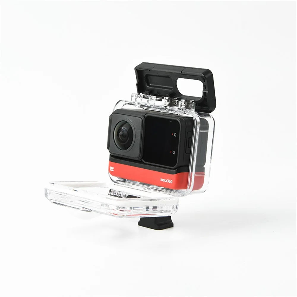 For Insta360 ONE RS Dual Lens Panoramic Camera Waterproof Transparent Housing Case Underwater Diving Shell - 5