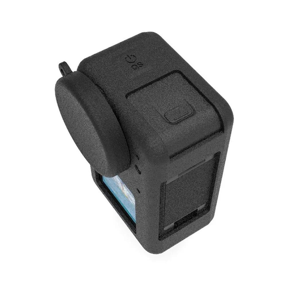 For DJI Osmo Action3 Silicone Case Camera Anti-drop Protective Sleeve with Lens Cover - Black - 5