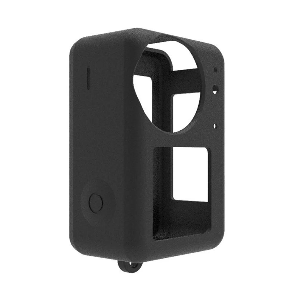 For DJI Osmo Action3 Silicone Case Camera Anti-drop Protective Sleeve with Lens Cover - Black - 6