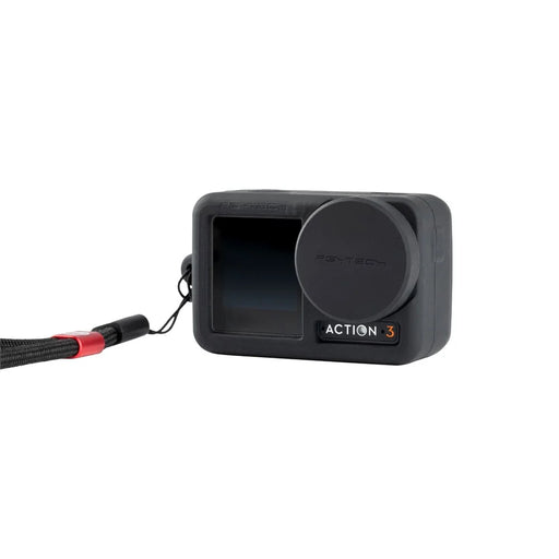 PGYTECH P-32C-030 For DJI Osmo Action 3 Camera Protective Case Soft Silicone Sleeve with Lens Cover and Lanyard - 1
