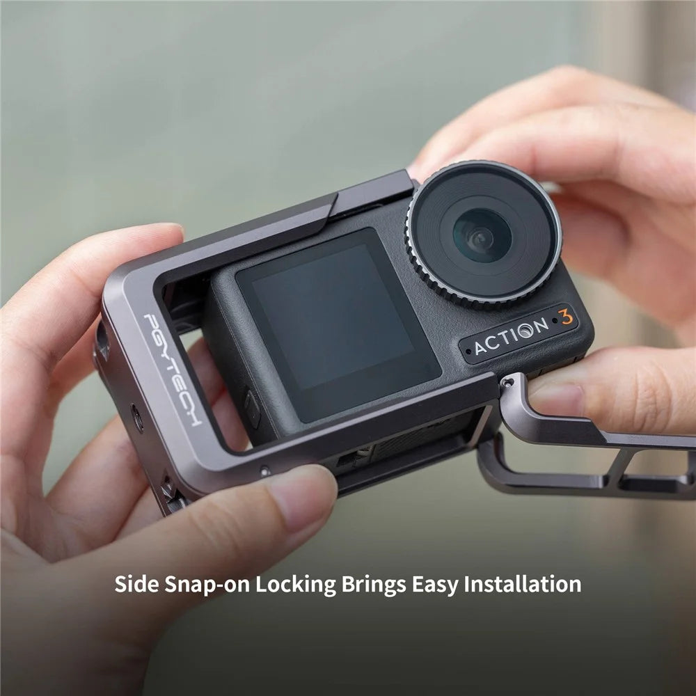 PGYTECH P-32C-020 Camera Cage for DJI OSMO Action 3 Aluminum Alloy Protective Case - 4