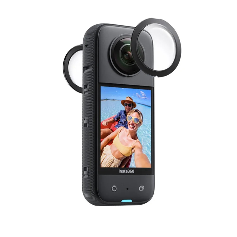 2Pcs Lens Guards for Insta360 One X3 PC Protective Lens Cover Case Set for Action Camera Accessories Waterproof Lens Protector - 4