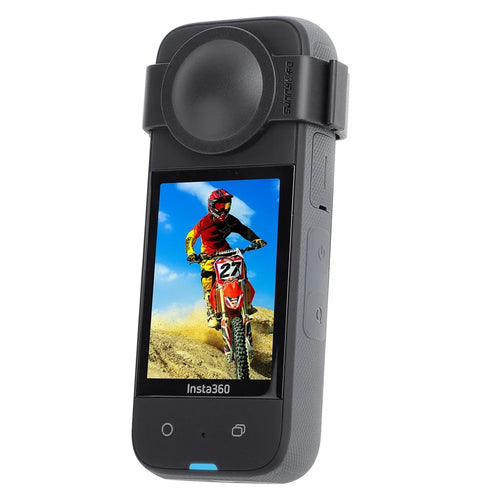 SUNNYLIFE IST-G517 Lens Protector for Insta360 X3 Lens Guard Anti-Scratch Camera Lens Cover with Buckle Lock - 1