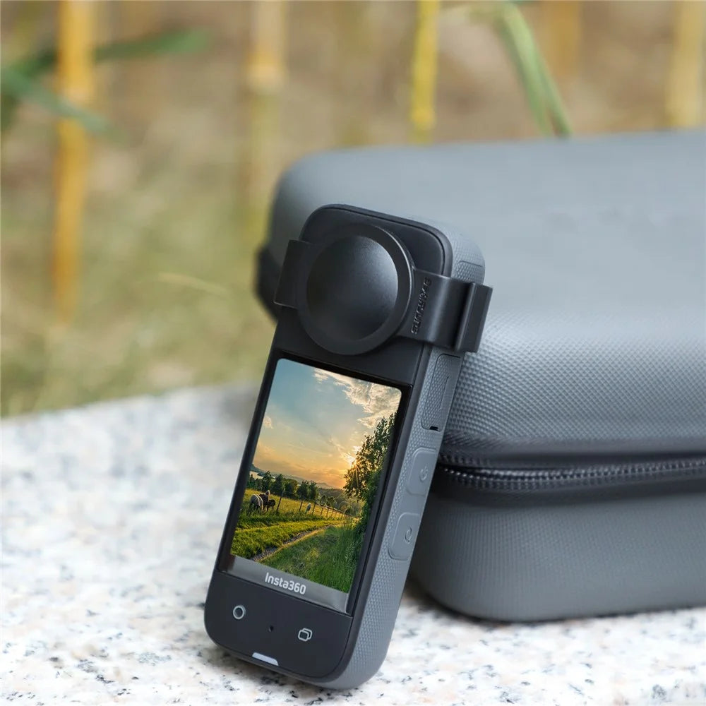 SUNNYLIFE IST-G517 Lens Protector for Insta360 X3 Lens Guard Anti-Scratch Camera Lens Cover with Buckle Lock - 4