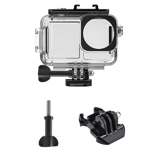 FLW389 Waterproof Case for DJI Action 3 Water Resistant Anti-Scratch Protective Case with Cold Shoe Interface for Fill Light, Dive Light, Microphone - 1