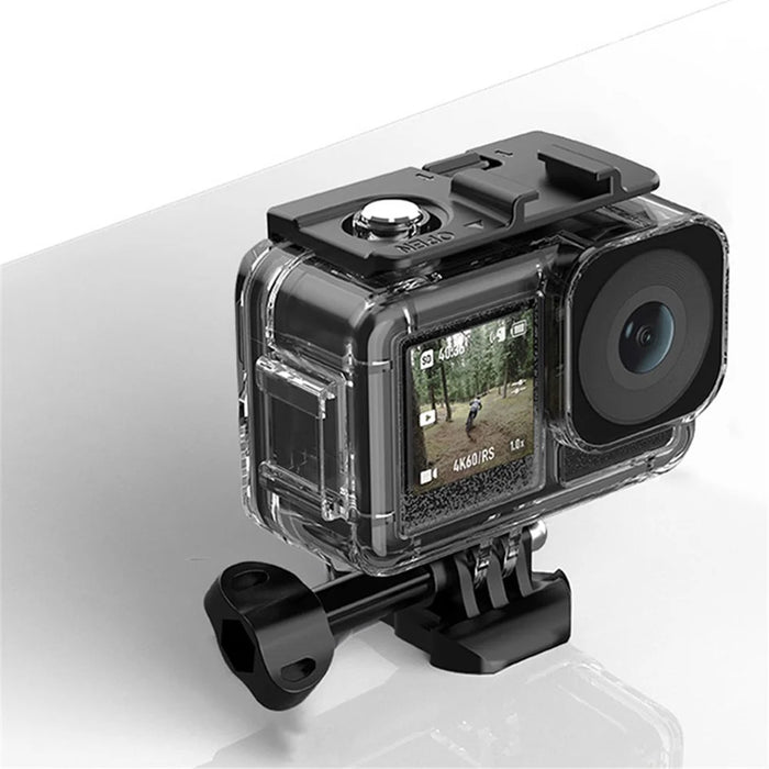 FLW389 Waterproof Case for DJI Action 3 Water Resistant Anti-Scratch Protective Case with Cold Shoe Interface for Fill Light, Dive Light, Microphone - 5