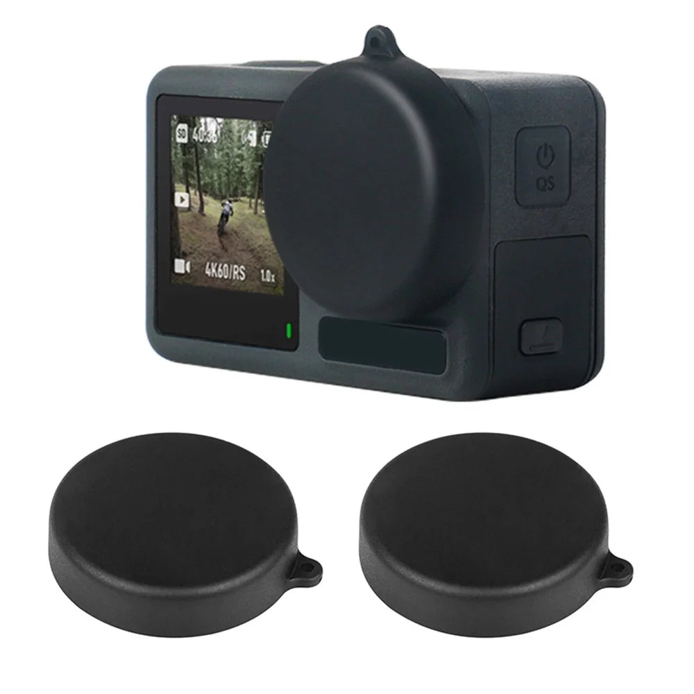 2Pcs For DJI Osmo Action 3 / Action 4 Sports Camera Soft Silicone Lens Cover Protective Cap Accessories - 1