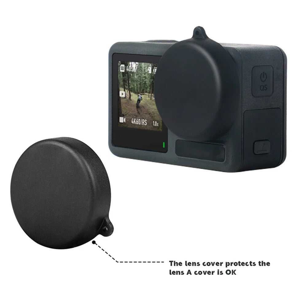 2Pcs For DJI Osmo Action 3 / Action 4 Sports Camera Soft Silicone Lens Cover Protective Cap Accessories - 3