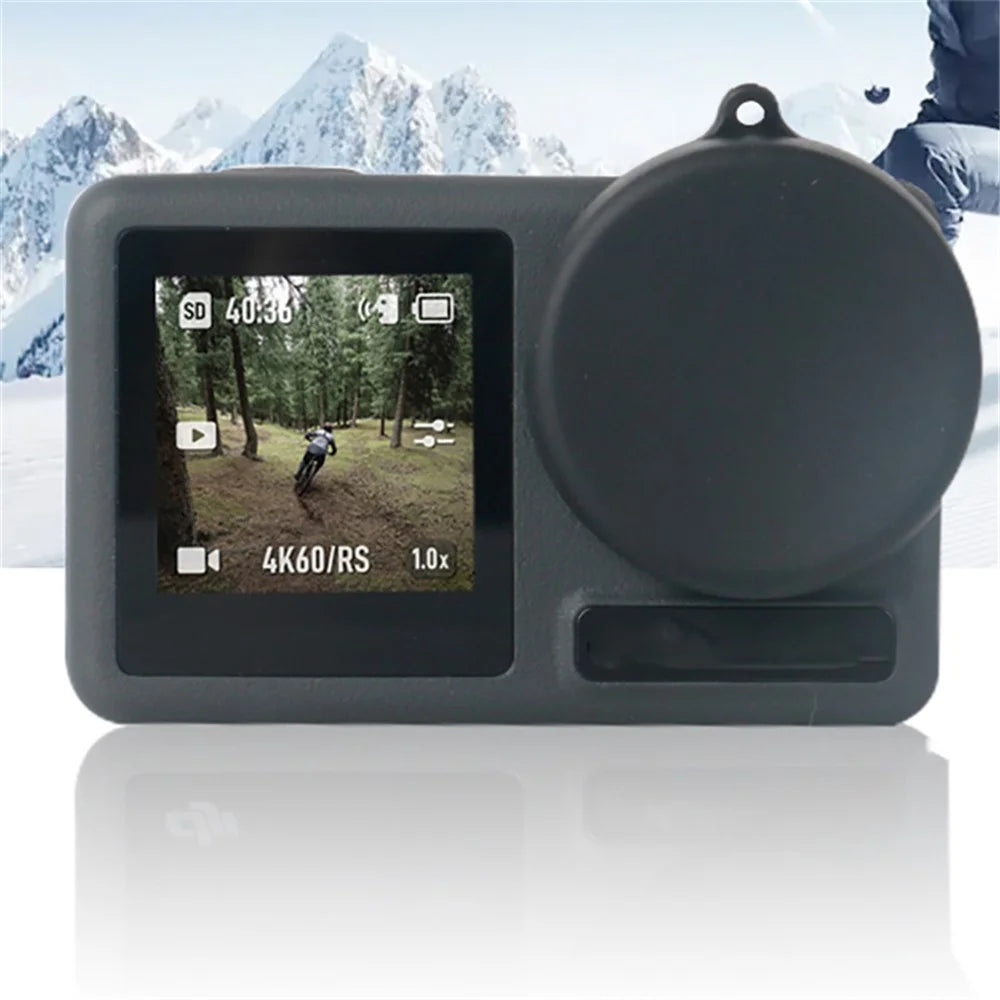 2Pcs For DJI Osmo Action 3 / Action 4 Sports Camera Soft Silicone Lens Cover Protective Cap Accessories - 5