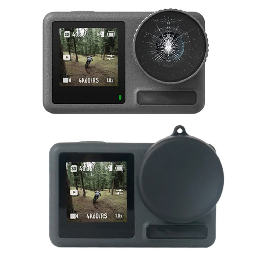 2Pcs For DJI Osmo Action 3 / Action 4 Sports Camera Soft Silicone Lens Cover Protective Cap Accessories - 6
