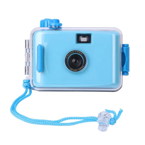 Underwater Vintage Camera Portable Mini 35mm Film Camera with Waterproof Case - Sky Blue - 1
