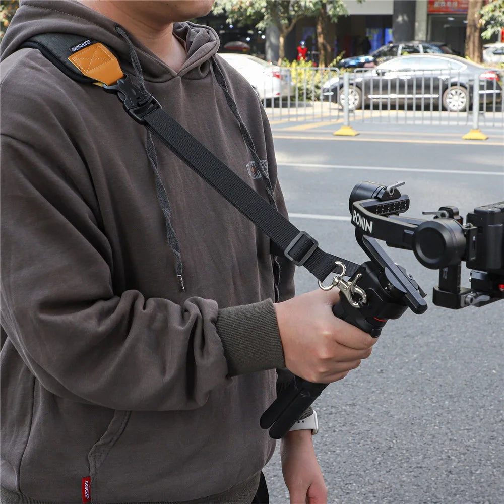 SUNNYLIFE RO-GS560 For DJI RS 3 Mini Gimbal Camera Stabilizer Dual Metal Hook+Adjustable Neck Lanyard Shoulder Strap - 2