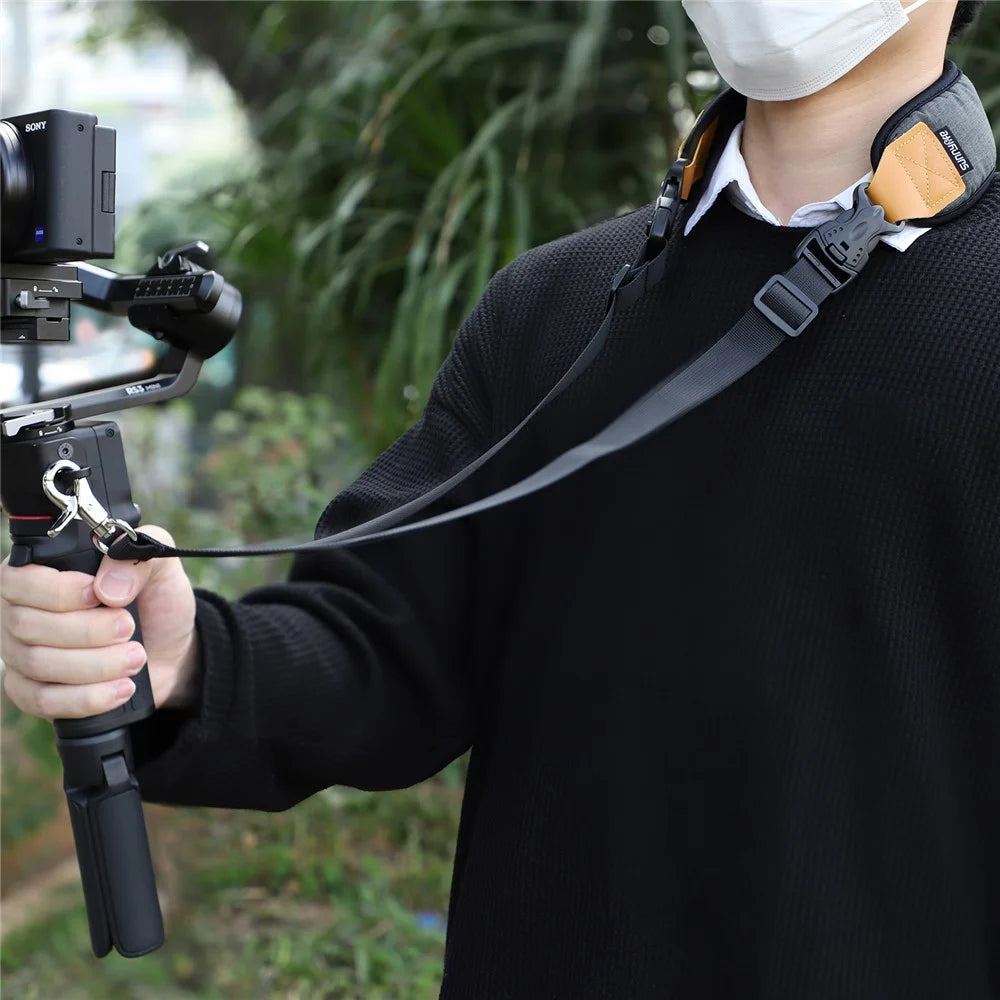 SUNNYLIFE RO-GS560 For DJI RS 3 Mini Gimbal Camera Stabilizer Dual Metal Hook+Adjustable Neck Lanyard Shoulder Strap - 4