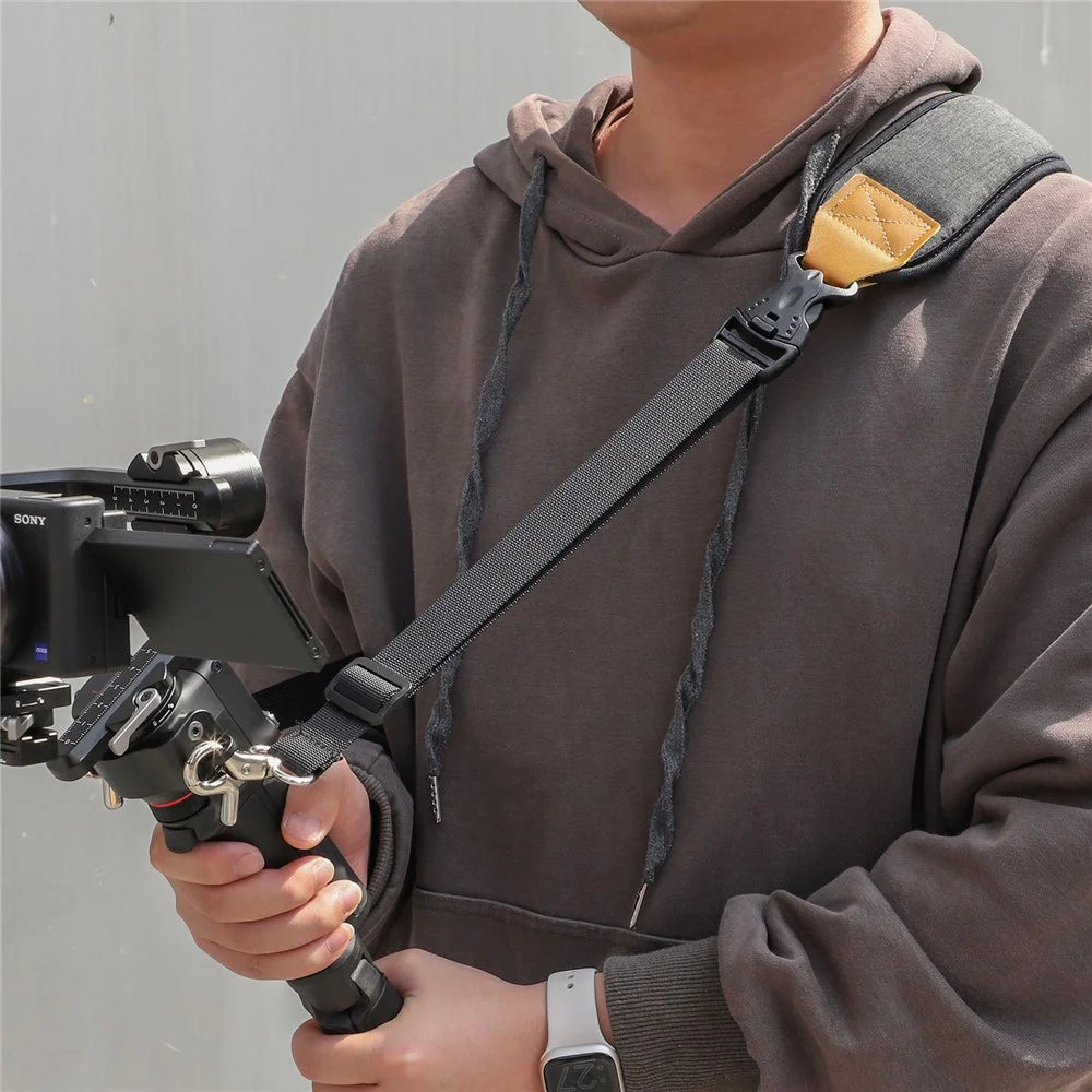 SUNNYLIFE RO-GS560 For DJI RS 3 Mini Gimbal Camera Stabilizer Dual Metal Hook+Adjustable Neck Lanyard Shoulder Strap - 5