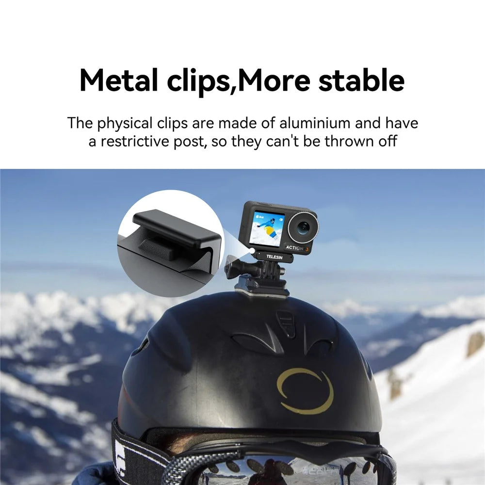 TELESIN OA-TPM-T04 For DJI Action 3 Nylon+Aluminium Alloy Magnetic Two Claw Camera Adapter - 5