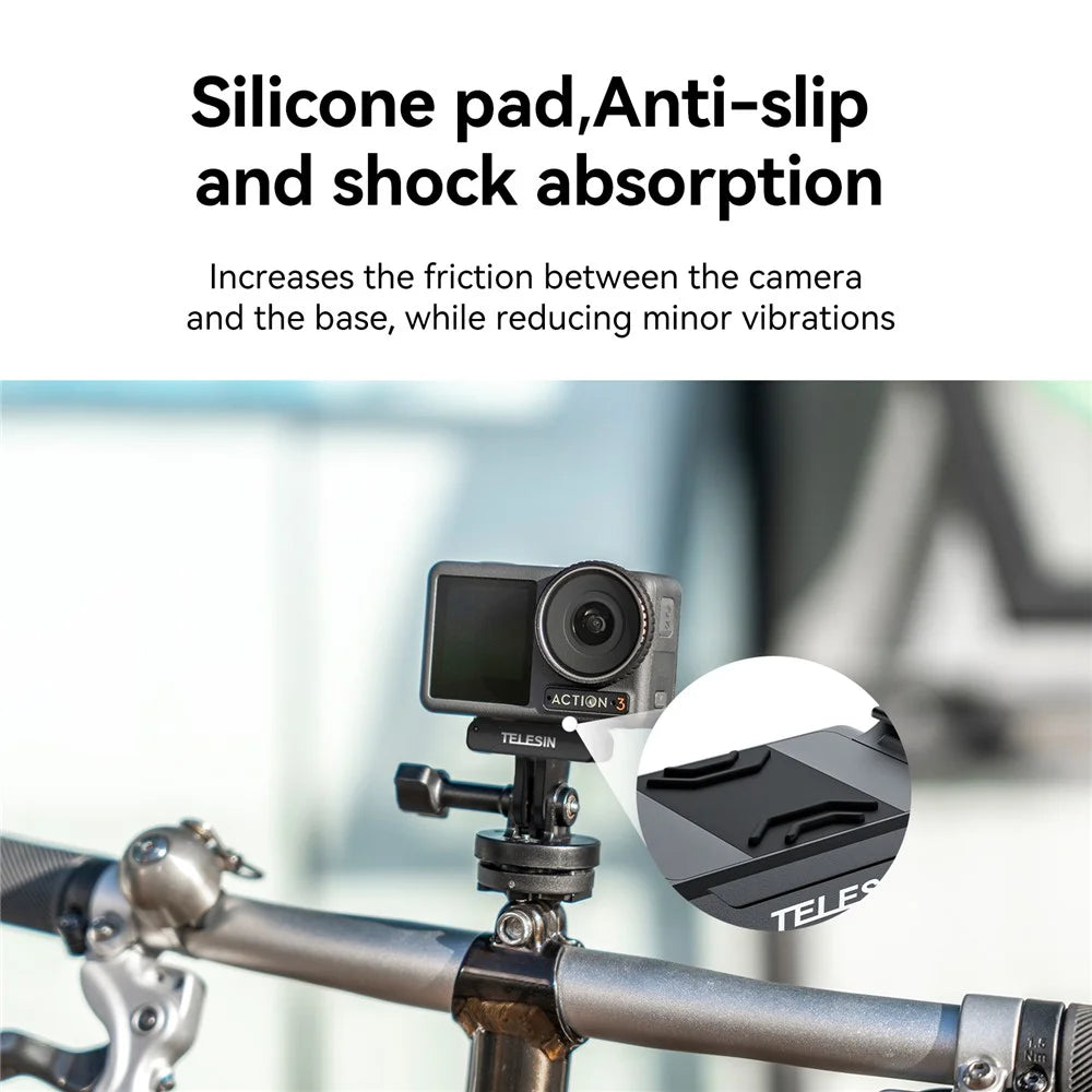 TELESIN OA-TPM-T04 For DJI Action 3 Nylon+Aluminium Alloy Magnetic Two Claw Camera Adapter - 6